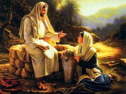 Gospod Isus u razgovoru sa Samarjankom na bunaru, - razotkriva joj ceo njen prljavi život, tu joj se srce slomilo, i prepoznala je da je Isus Mesija - plačući Ga moli da joj sve oprosti, a zatim sva srećna trčeći odlazi u svoje mesto da svedoči šta je za nju Gospod Isus učinio, na  osnovu toga svedočanstva Gopoda Isusa kao Mesiju primilo je veliko mnoštvo slušalaca.